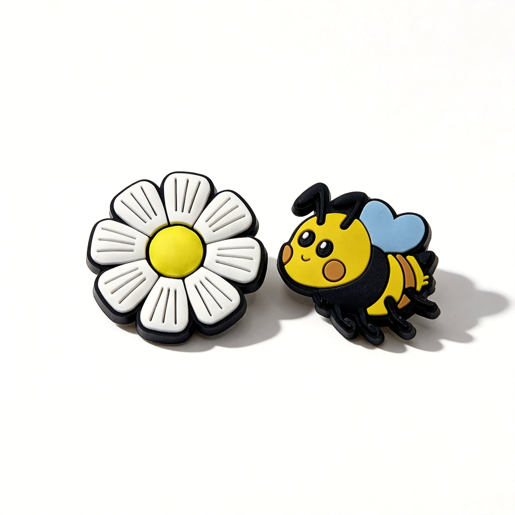 FLOWER & BEE- CHARMS SET (Set of 2)