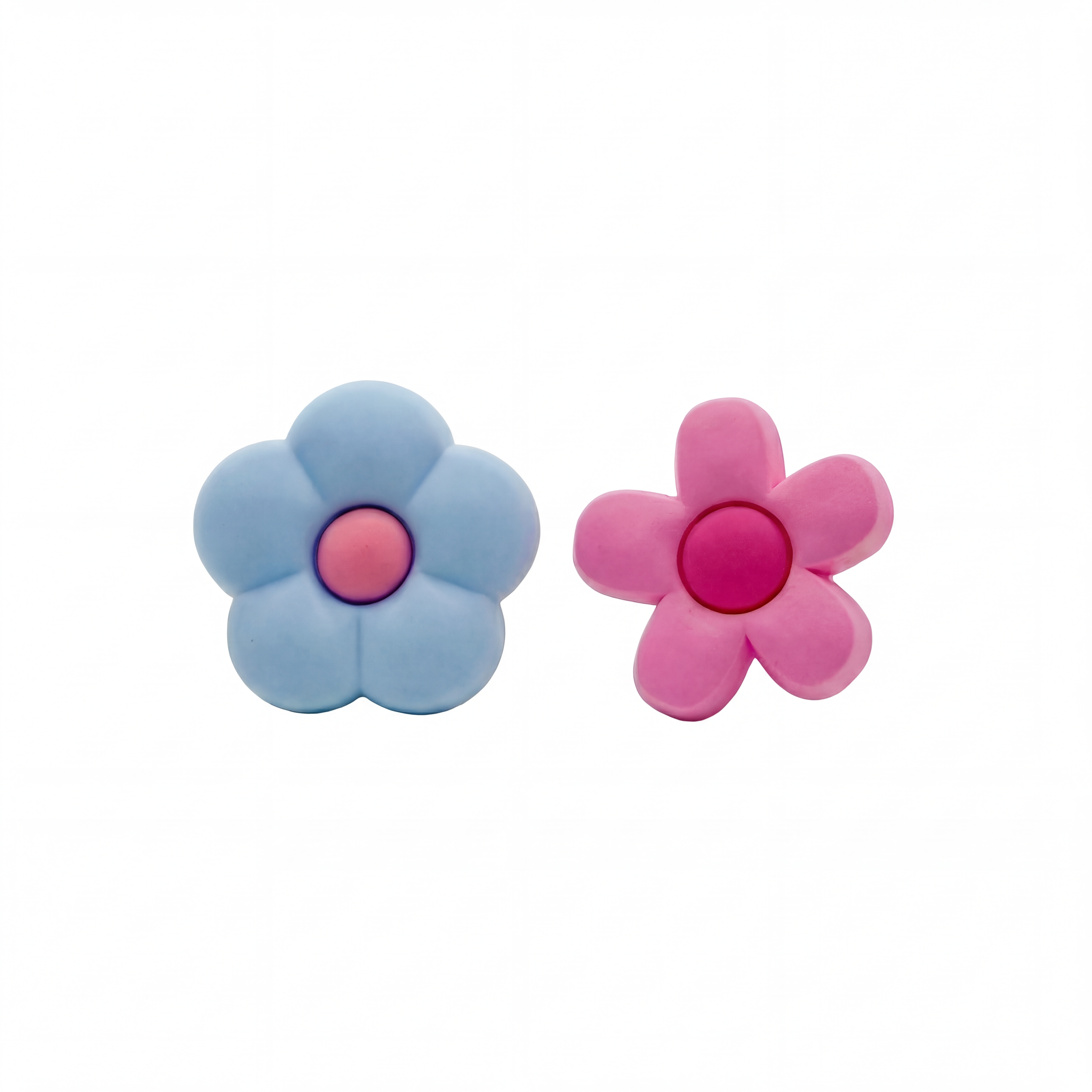 BLUE PINK FLOWERS - CHARMS SET