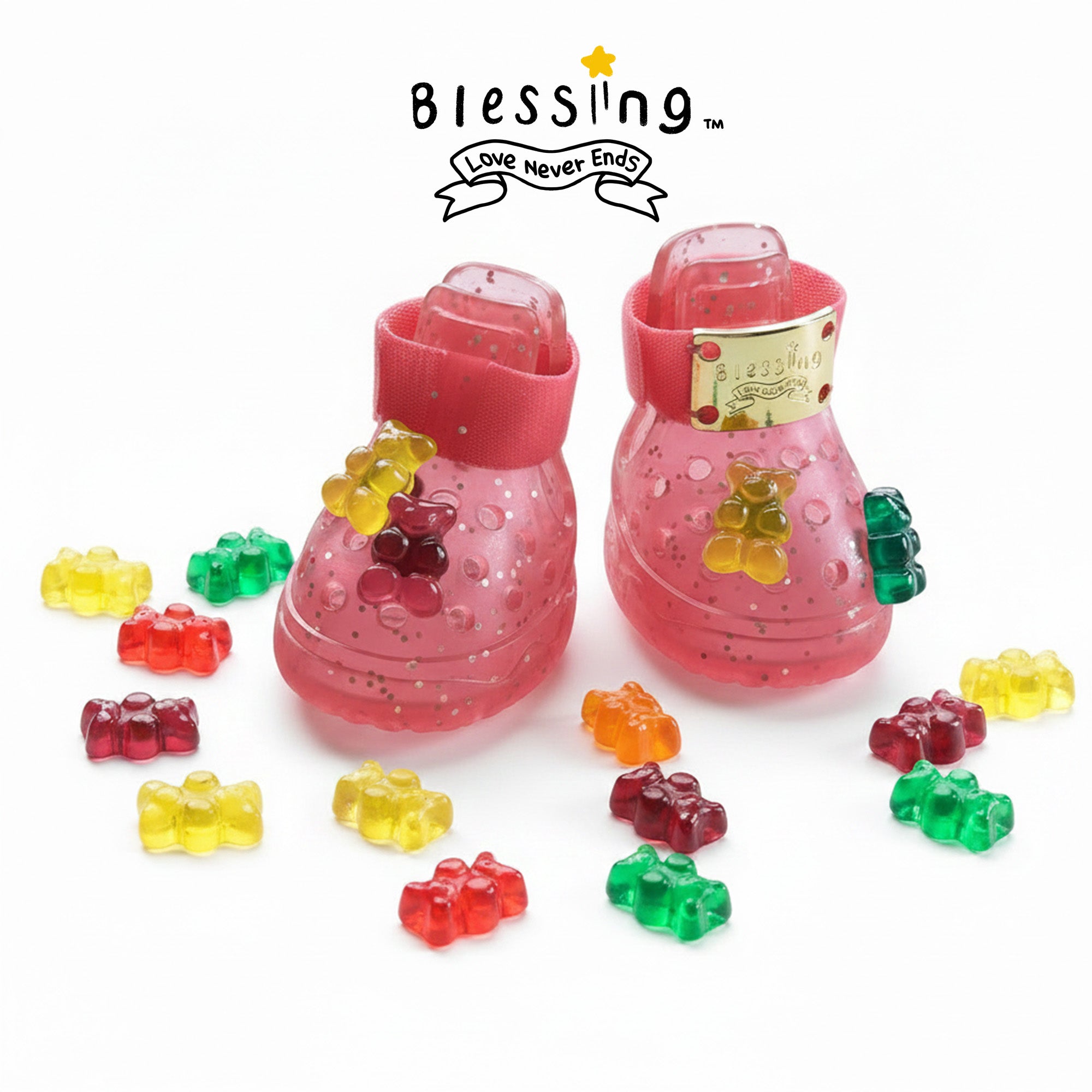 <edition> QQ 젤리 시리즈 – 딸기 젤리 샌들 | 통기성 &amp; 부드러움 | 핑크</edition>