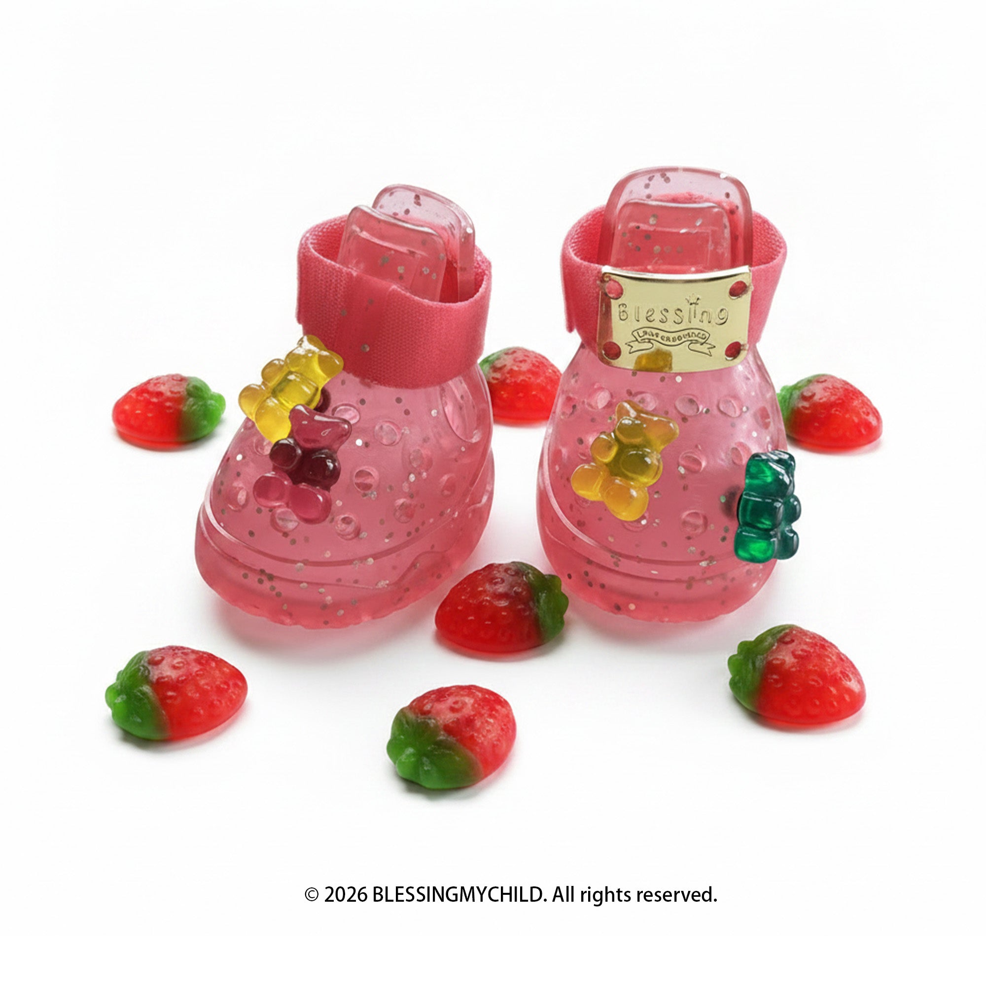 🍓 NEW新品 | QQ Jelly Series – Strawberry Jelly Dog Sandals | 草莓果冻凉凉鞋