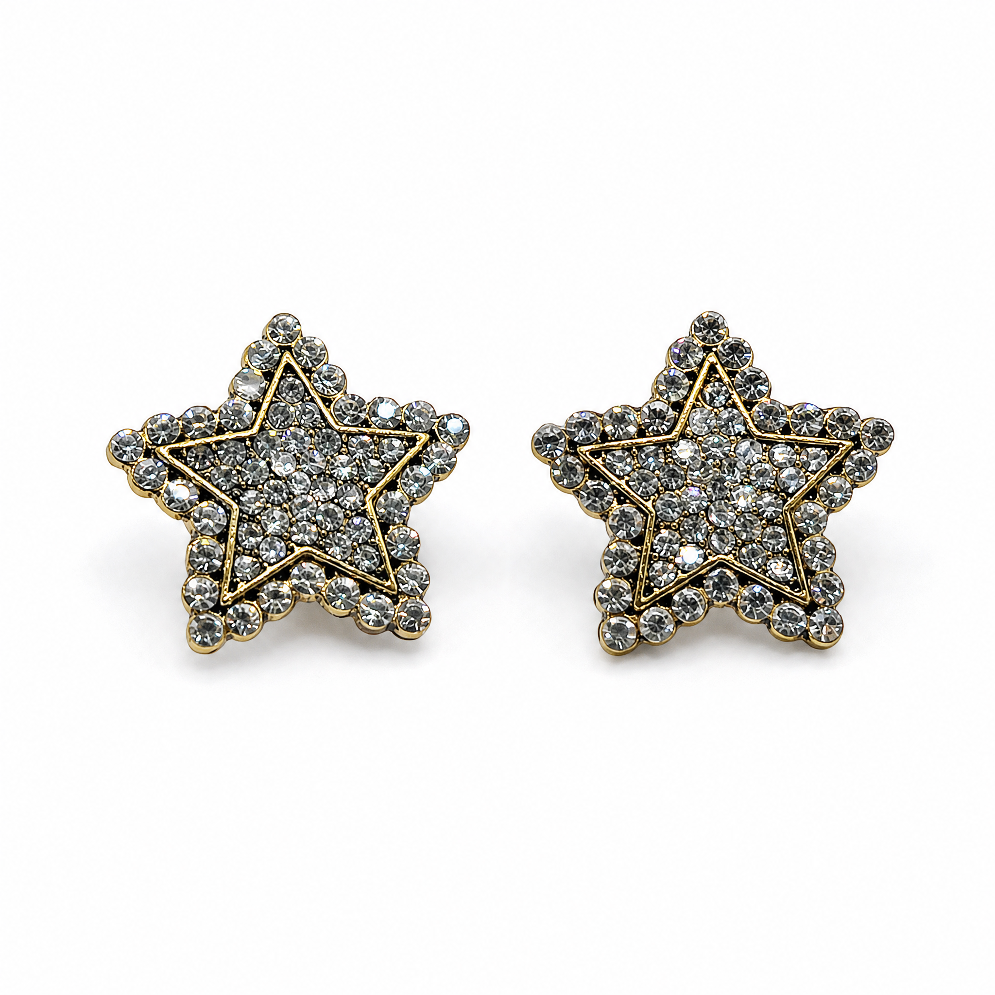 Close-up shot of Blessingmychild interchangeable vintage star gems and luxury charms for pet sandals, white background