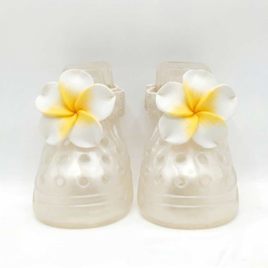 YELLOW PLUMERIA - CLICK ON CHARMS SET (Set of 2)