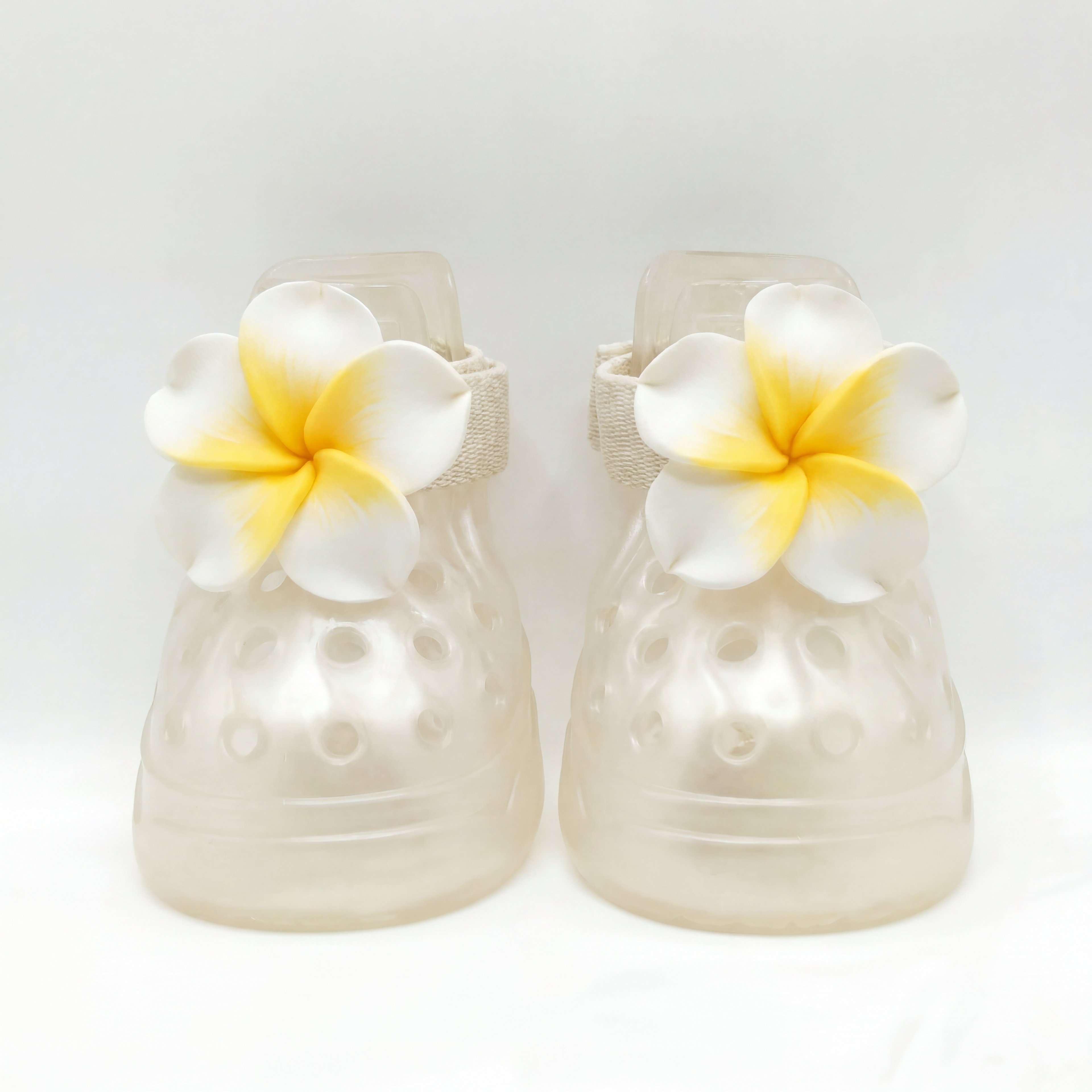 YELLOW PLUMERIA - CLICK ON CHARMS SET (Set of 2)