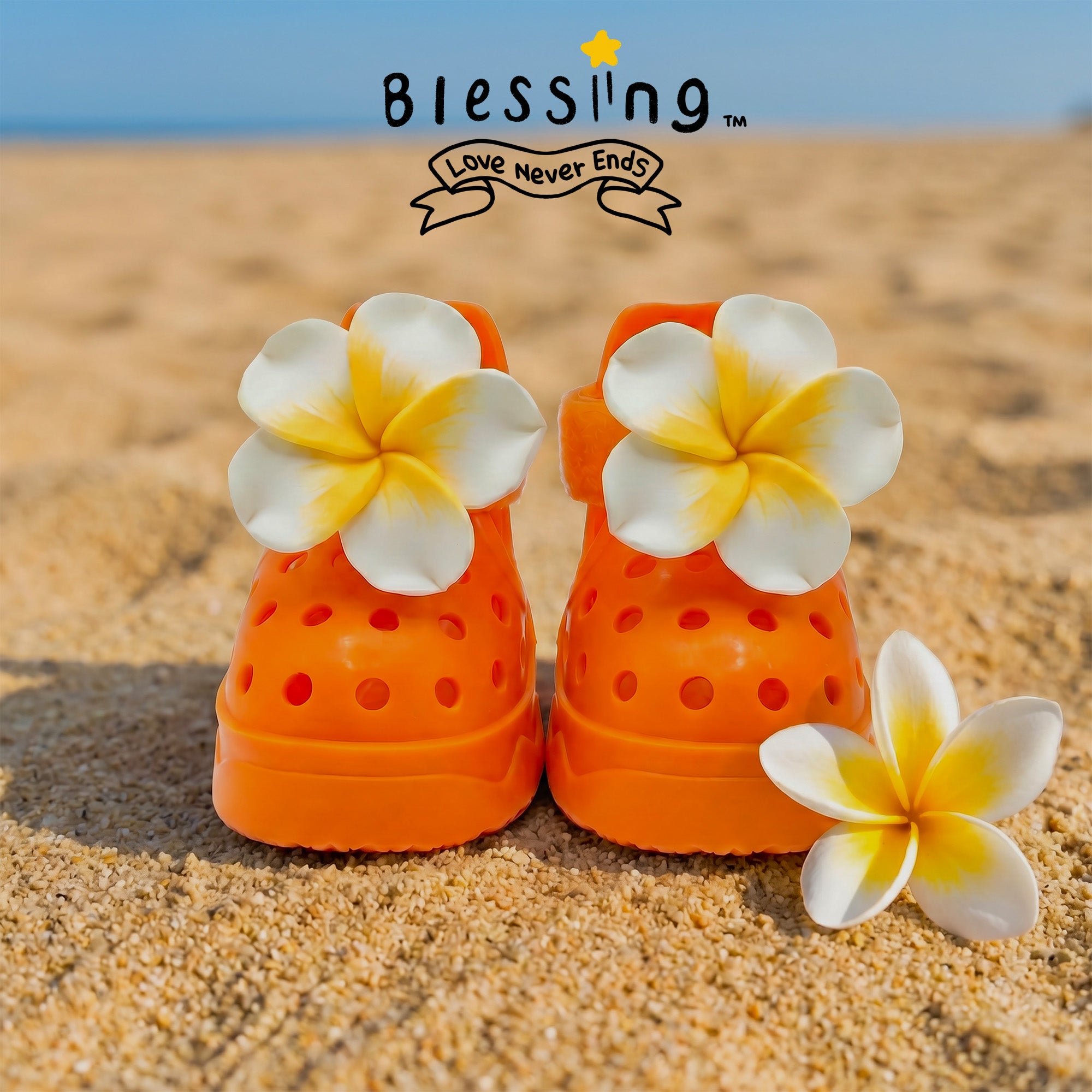 YELLOW PLUMERIA - CLICK ON CHARMS SET (Set of 2)