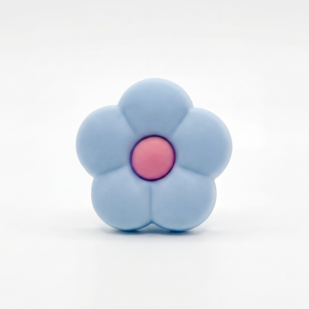 BLUE PINK FLOWERS - CHARMS SET (Set of 2)